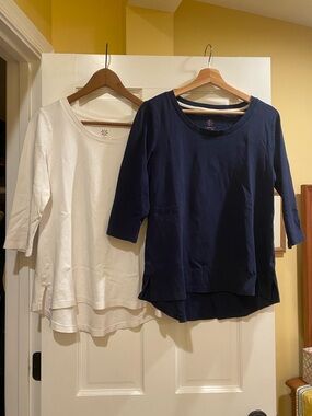 Two 3/4 sleeve shirts, women’s medium